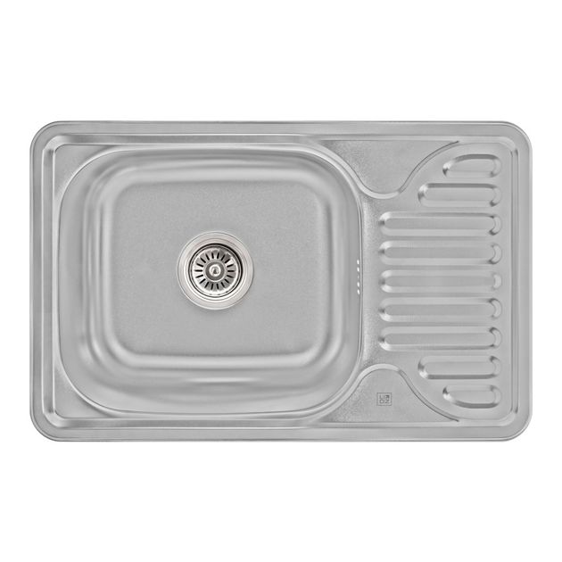 Кухонна мийка Lidz 6642 0,8 мм Micro Decor, фото  | SNABZHENIE.com.ua