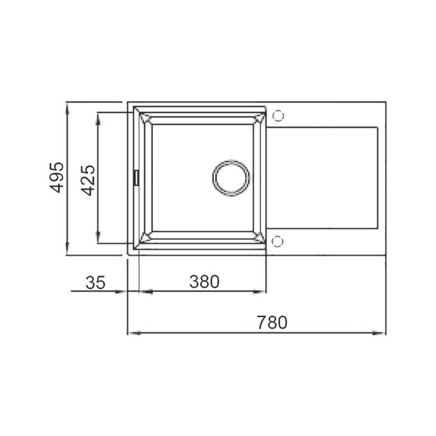 Кухонна мийка Lidz 790x495/230 STO-10 (LIDZМSTO10790495230), фото , зображення 2 | SNABZHENIE.com.ua Кухонна мийка Lidz 790x495/230 STO-10 (LIDZМSTO10790495230), фото , зображення 2 | SNABZHENIE.com.ua