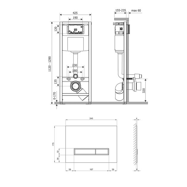 Набор инсталляция 4 в 1 Qtap Nest ST с линейным смывом QT0133M425V1, фото , изображение 2 | SNABZHENIE.com.ua Набор инсталляция 4 в 1 Qtap Nest ST с линейным смывом QT0133M425V1, фото , изображение 2 | SNABZHENIE.com.ua