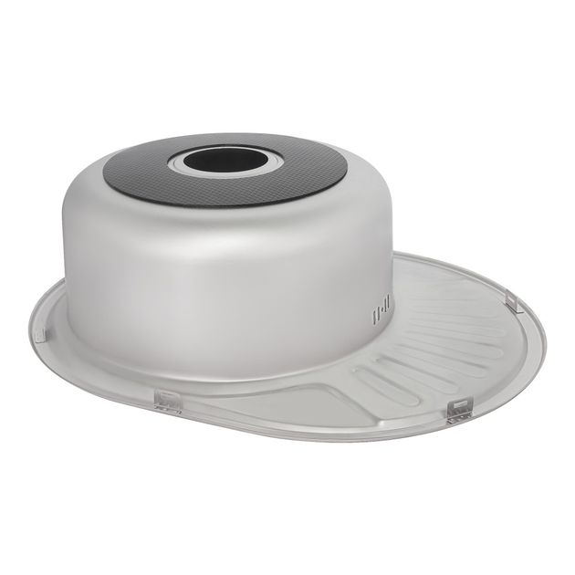 Кухонна мийка Lidz 5745 0,8 мм Satin (LIDZ5745SAT08), фото , зображення 5 | SNABZHENIE.com.ua Кухонна мийка Lidz 5745 0,8 мм Satin (LIDZ5745SAT08), фото , зображення 5 | SNABZHENIE.com.ua