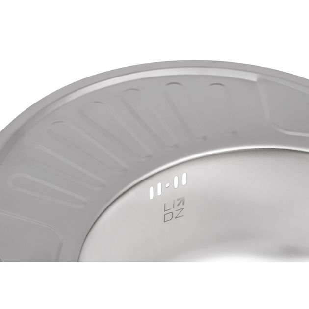 Кухонна мийка Lidz 5745 0,8 мм Satin (LIDZ5745SAT08), фото , зображення 6 | SNABZHENIE.com.ua Кухонна мийка Lidz 5745 0,8 мм Satin (LIDZ5745SAT08), фото , зображення 6 | SNABZHENIE.com.ua