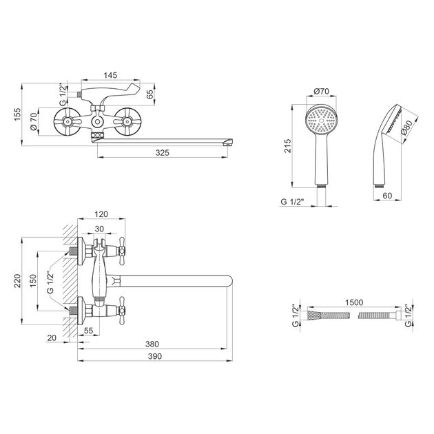 Змішувач для ванни Lidz (CRM) Dominox 15 140, фото , зображення 2 | SNABZHENIE.com.ua Змішувач для ванни Lidz (CRM) Dominox 15 140, фото , зображення 2 | SNABZHENIE.com.ua