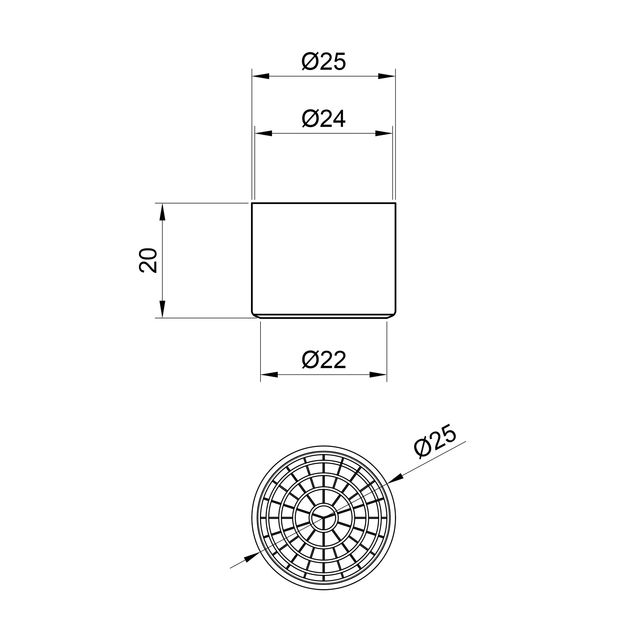 Аератор Lidz (CRM) 48 00 022 01 з внутрішньою різьбою, фото , зображення 2 | SNABZHENIE.com.ua