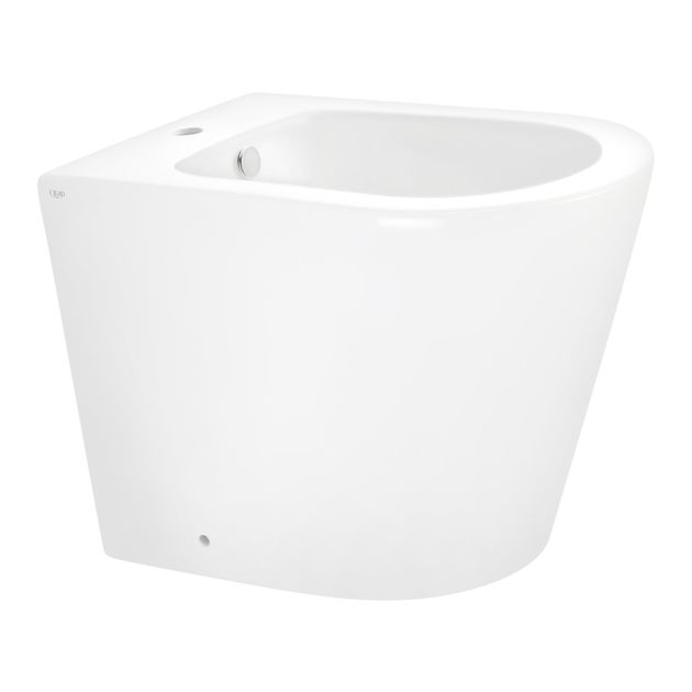 Биде напольное Qtap Scorpio 530x360x395 белое QT14441003CW, фото  | SNABZHENIE.com.ua