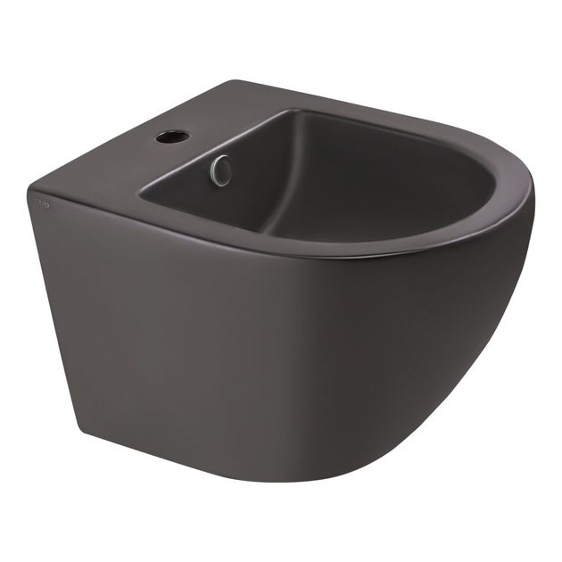 Биде подвесное Qtap Robin Matt black 495x370x325 QT1355046FMB, фото  | SNABZHENIE.com.ua