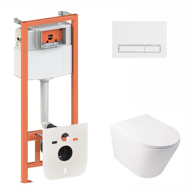 Набор Qtap 3 в 1: инсталляция Nest QT0133M425 и унитаз Swan QT16335178W, фото  | SNABZHENIE.com.ua