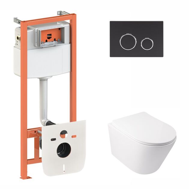 Набор Qtap 3 в 1: инсталляция Nest QT0133M425 и унитаз Swan QT16335178W, фото  | SNABZHENIE.com.ua