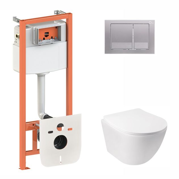 Набор Qtap 3 в 1: инсталляция Nest QT0133M425 и унитаз Jay QT07335176W, фото  | SNABZHENIE.com.ua