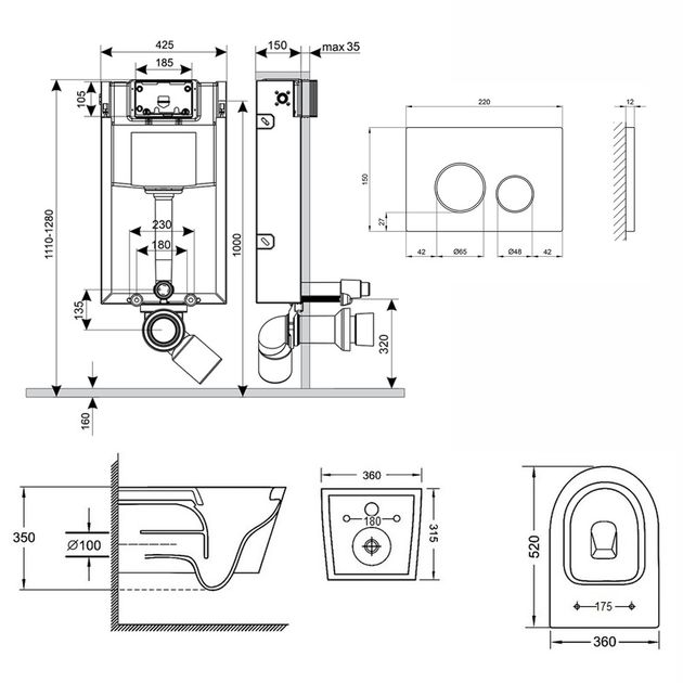 Набор Qtap 3 в 1 Nest QT0133M425 с унитазом Jay QT07335176W, фото , изображение 2 | SNABZHENIE.com.ua Набор Qtap 3 в 1 Nest QT0133M425 с унитазом Jay QT07335176W, фото , изображение 2 | SNABZHENIE.com.ua