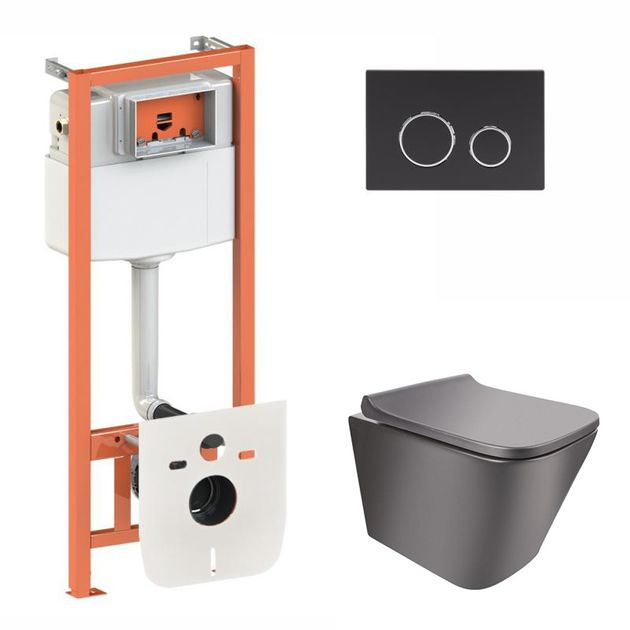 Набор Qtap 3 в 1: инсталляция Nest QT0133M425 + унитаз Tern QT1733, фото  | SNABZHENIE.com.ua
