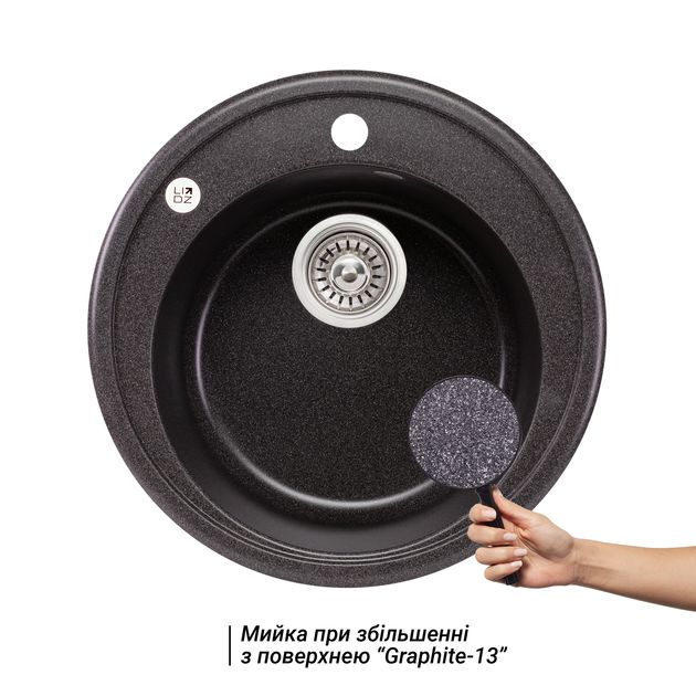 Кухонна мийка Lidz D510/200 GRF-13 (LIDZGRF13D510200), фото , зображення 3 | SNABZHENIE.com.ua Кухонна мийка Lidz D510/200 GRF-13 (LIDZGRF13D510200), фото , зображення 3 | SNABZHENIE.com.ua