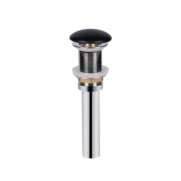 Донный клапан для раковины Qtap PU03, 70х70х227.5, черный матовый, фото  | SNABZHENIE.com.ua