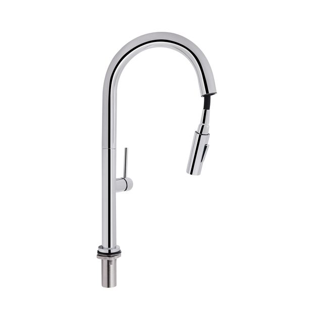 Смеситель кухонный Qtap Lenicka 9138103UC с выдвижным изливом, фото , изображение 3 | SNABZHENIE.com.ua Смеситель кухонный Qtap Lenicka 9138103UC с выдвижным изливом, фото , изображение 3 | SNABZHENIE.com.ua