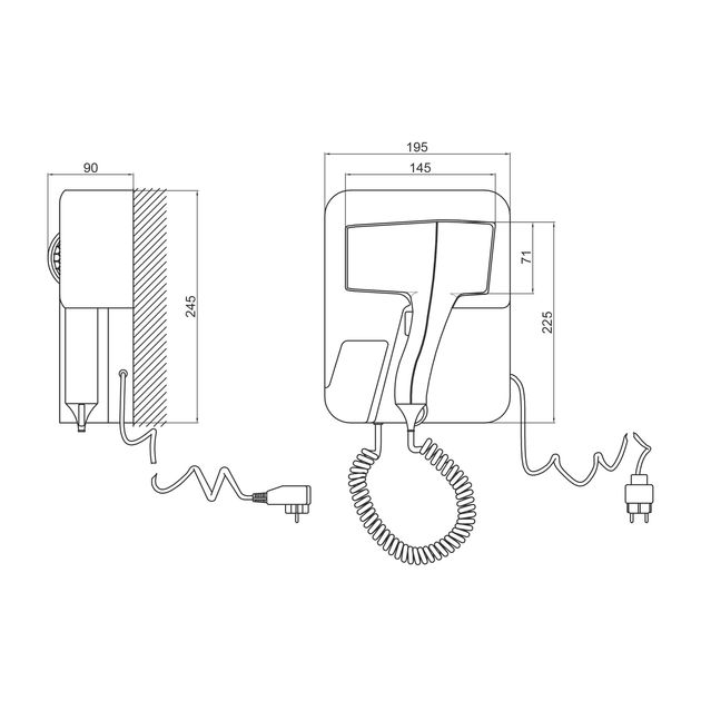 Настенный фен Qtap F1200RNP, 1200 Вт, фото , изображение 2 | SNABZHENIE.com.ua Настенный фен Qtap F1200RNP, 1200 Вт, фото , изображение 2 | SNABZHENIE.com.ua