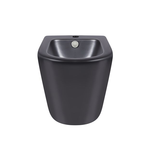 Биде напольное Qtap Robin черное матовое 565x360x405 QT13442141CMB, фото , изображение 3 | SNABZHENIE.com.ua Биде напольное Qtap Robin черное матовое 565x360x405 QT13442141CMB, фото , изображение 3 | SNABZHENIE.com.ua