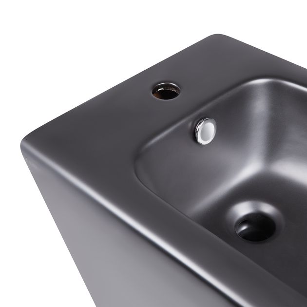 Биде напольное Qtap Robin черное матовое 565x360x405 QT13442141CMB, фото , изображение 5 | SNABZHENIE.com.ua Биде напольное Qtap Robin черное матовое 565x360x405 QT13442141CMB, фото , изображение 5 | SNABZHENIE.com.ua