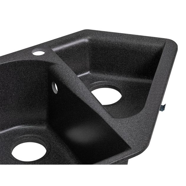 Кухонна мийка з додатковою чашею Lidz 1000x500/225 GRF-13, фото , зображення 6 | SNABZHENIE.com.ua Кухонна мийка з додатковою чашею Lidz 1000x500/225 GRF-13, фото , зображення 6 | SNABZHENIE.com.ua