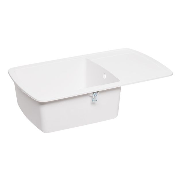 Кухонна мийка Lidz 770x490/200 WHI-01 (LIDZWHI01770490200), фото , зображення 4 | SNABZHENIE.com.ua Кухонна мийка Lidz 770x490/200 WHI-01 (LIDZWHI01770490200), фото , зображення 4 | SNABZHENIE.com.ua