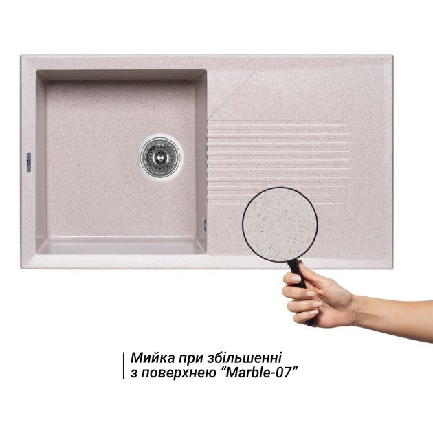 Кухонна мийка Lidz 860х500/240 MAR-07 (LIDZMAR07860500240), фото , зображення 3 | SNABZHENIE.com.ua Кухонна мийка Lidz 860х500/240 MAR-07 (LIDZMAR07860500240), фото , зображення 3 | SNABZHENIE.com.ua