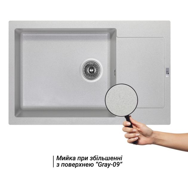 Кухонна мийка Lidz 781x510/200 GRA-09 (LIDZGRA09781510200), фото , зображення 3 | SNABZHENIE.com.ua Кухонна мийка Lidz 781x510/200 GRA-09 (LIDZGRA09781510200), фото , зображення 3 | SNABZHENIE.com.ua