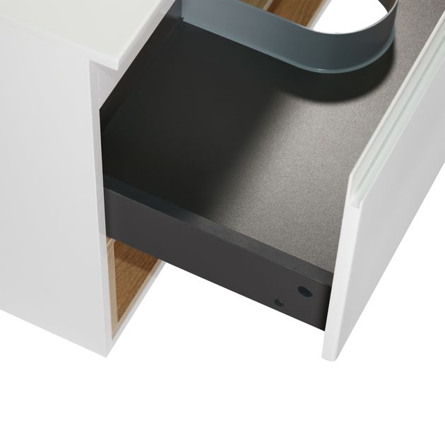 Тумба підвісна Qtap Robin 600х476х470 Білий/Білий дуб зі стільницею QT1379TPН6001WWO, фото , зображення 6 | SNABZHENIE.com.ua Тумба підвісна Qtap Robin 600х476х470 Білий/Білий дуб зі стільницею QT1379TPН6001WWO, фото , зображення 6 | SNABZHENIE.com.ua