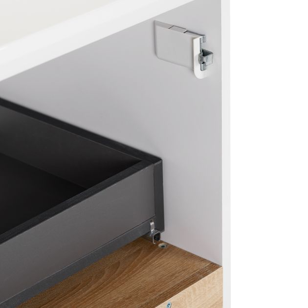 Тумба підвісна Qtap Robin 600х476х470 Білий/Білий дуб зі стільницею QT1379TPН6001WWO, фото , зображення 7 | SNABZHENIE.com.ua Тумба підвісна Qtap Robin 600х476х470 Білий/Білий дуб зі стільницею QT1379TPН6001WWO, фото , зображення 7 | SNABZHENIE.com.ua