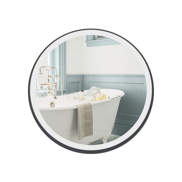 Зеркало Qtap Robin R600 Black с LED и антизапотеванием, фото  | SNABZHENIE.com.ua