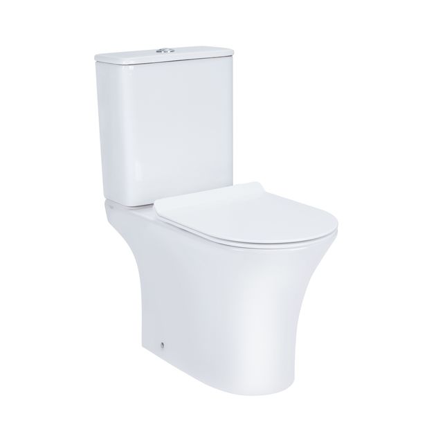Унитаз-компакт Qtap Presto безободковый с сиденьем Soft-close, фото  | SNABZHENIE.com.ua