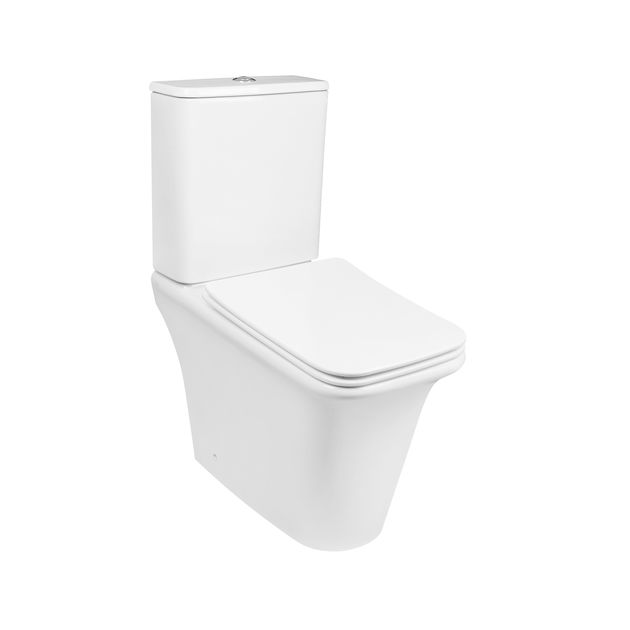 Унитаз-компакт Qtap Kalao безободковый с сиденьем Soft-close, фото  | SNABZHENIE.com.ua