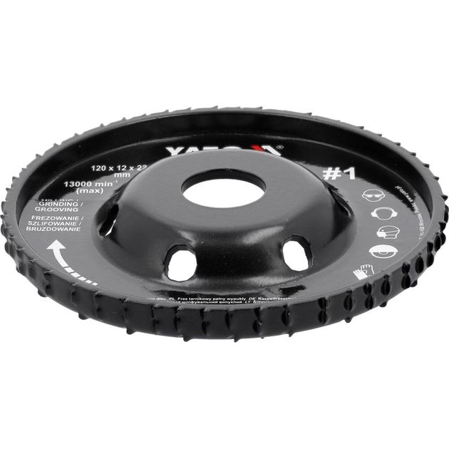 Диск-фреза YATO Ø120/22.2 мм для дерева, шпаклівки, гіпсу, фото , изображение 4 | SNABZHENIE.com.ua