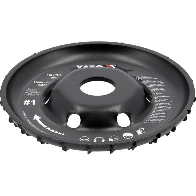 Диск-фреза YATO радіальний по дереву, шпаклівці, гіпсу Ø120/22.2 мм, фото , изображение 4 | SNABZHENIE.com.ua