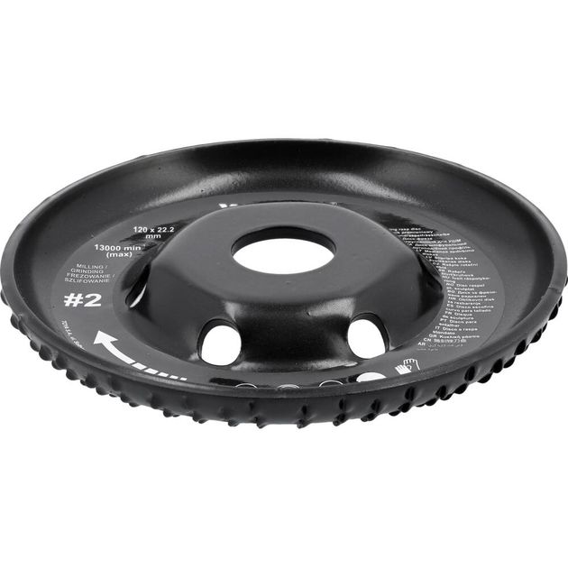 Диск-фреза YATO Ø120/22.2 мм для дерева, шпаклівки, гіпсу, фото , изображение 4 | SNABZHENIE.com.ua