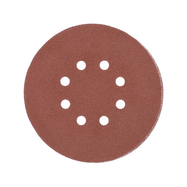Круг шліфувальний YATO з наждачним папером з липучкою Ø 150 мм, Р100, 8 отворів, 50 шт, фото , зображення 2 | SNABZHENIE.com.ua