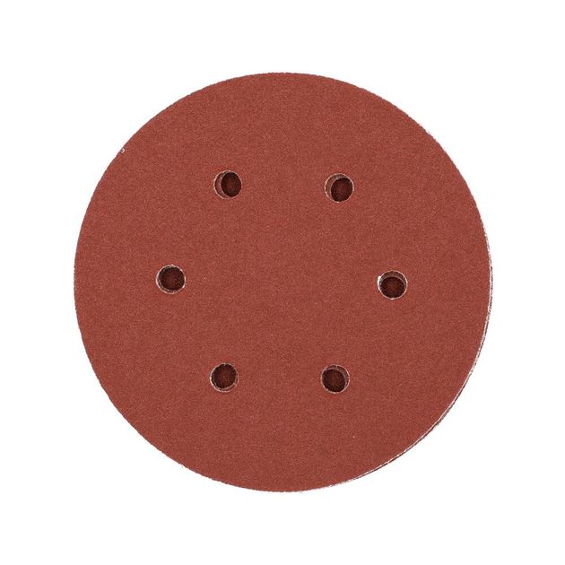 Круг шліфувальний з наждачним папером з липучкою YATO: Ø= 150мм, Р120, 6 отв до YT-09739, -09740, 50шт, фото , зображення 2 | SNABZHENIE.com.ua