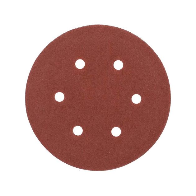 Круг шліфувальний з наждачним папером з липучкою YATO: Ø= 150мм, Р150, 6 отворів до YT-09739, -09740, 50шт, фото , зображення 2 | SNABZHENIE.com.ua