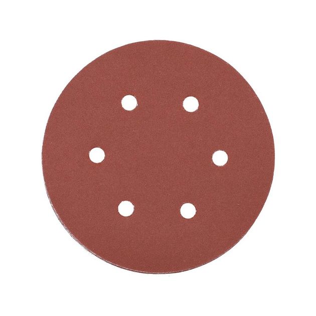 Круг шліфувальний з наждачним папером з липучкою YATO: Ø= 150мм, Р220, 6 отв до YT-09739, -09740, 50шт, фото , зображення 2 | SNABZHENIE.com.ua