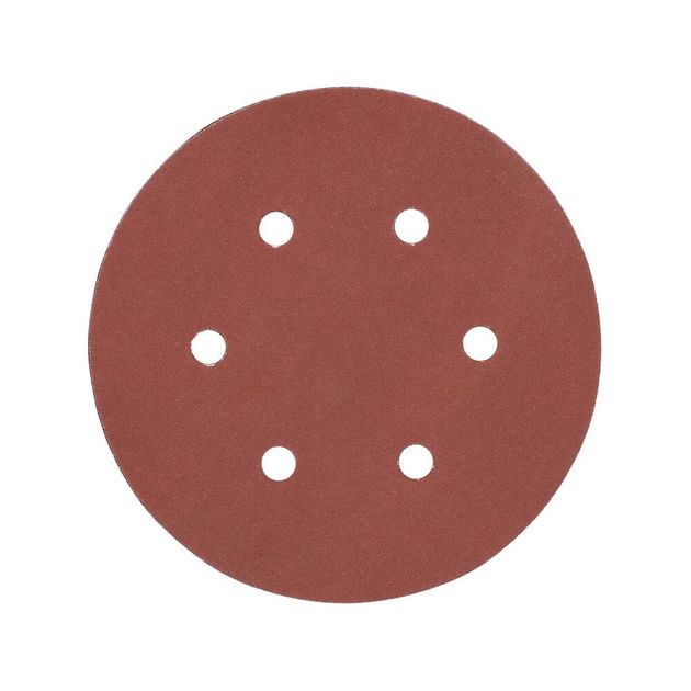 Круг шліфувальний з наждачним папером з липучкою YATO: Ø= 150мм, Р240, 6 отворів до YT-09739, -09740, 50шт, фото , зображення 2 | SNABZHENIE.com.ua