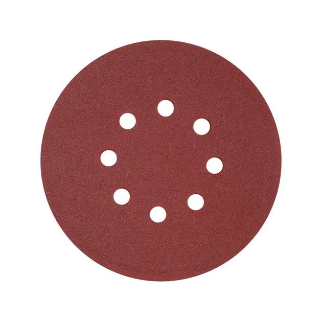 Круг шліфувальний з наждачним папером з липучкою YATO: Ø= 150мм, Р240, 8 отворів до YT-82206, -82207, 50шт, фото , зображення 2 | SNABZHENIE.com.ua