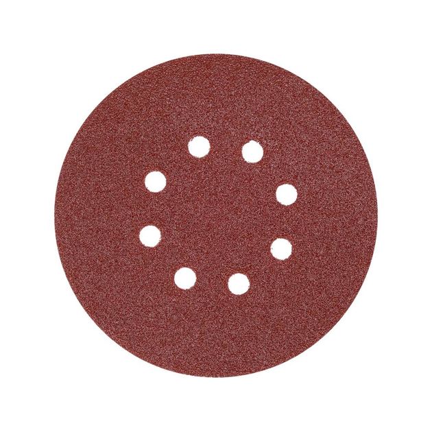 Круг шліфувальний з наждачного паперу з липучкою YATO: Ø= 150 мм, Р60, 8 отворів до YT-82206, -82207, 50 шт, фото , зображення 2 | SNABZHENIE.com.ua