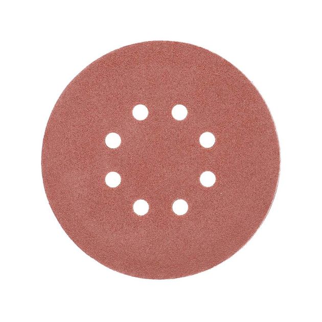 Круг шліфувальний YATO Ø150мм, Р80, 8 отв, 50 шт, липучка, фото , изображение 2 | SNABZHENIE.com.ua Круг шліфувальний YATO Ø150мм, Р80, 8 отв, 50 шт, липучка, фото , изображение 2 | SNABZHENIE.com.ua