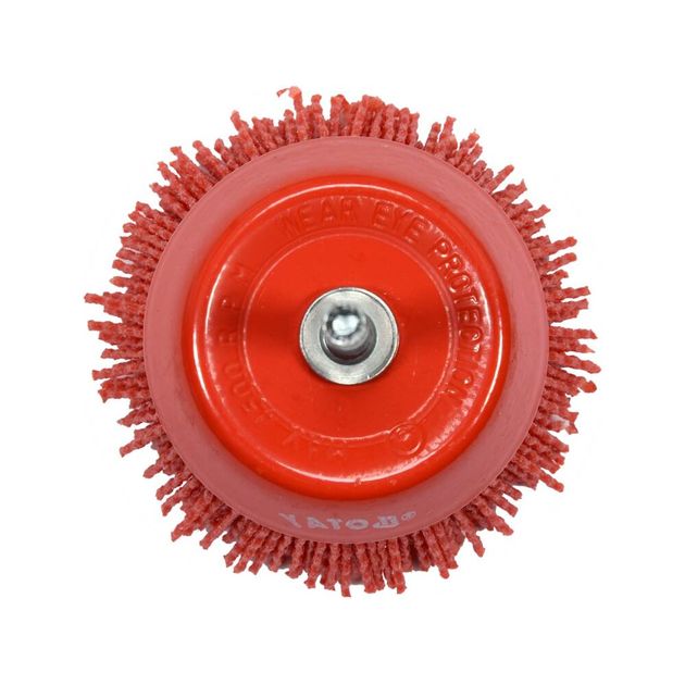 Щетка зачистная нейлоновая YATO 75 мм, хвостовик 6 мм (YT-47782), фото , изображение 2 | SNABZHENIE.com.ua Щетка зачистная нейлоновая YATO 75 мм, хвостовик 6 мм (YT-47782), фото , изображение 2 | SNABZHENIE.com.ua