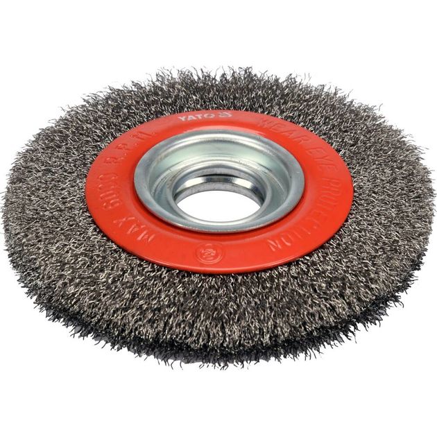 Щітка зачистна з нержавіючої сталі, дискова YATO 150/32 мм, 6000 об/хв (YT-47554), фото , зображення 2 | SNABZHENIE.com.ua Щітка зачистна з нержавіючої сталі, дискова YATO 150/32 мм, 6000 об/хв (YT-47554), фото , зображення 2 | SNABZHENIE.com.ua