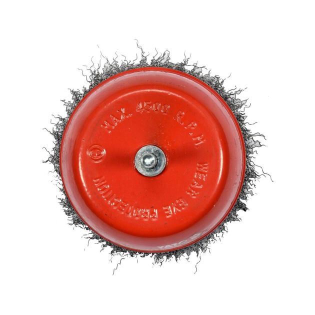 Щетка зачистная чашка YATO 100 мм, нержавеющая сталь, 6 мм, 4500 об/мин, фото , изображение 2 | SNABZHENIE.com.ua Щетка зачистная чашка YATO 100 мм, нержавеющая сталь, 6 мм, 4500 об/мин, фото , изображение 2 | SNABZHENIE.com.ua