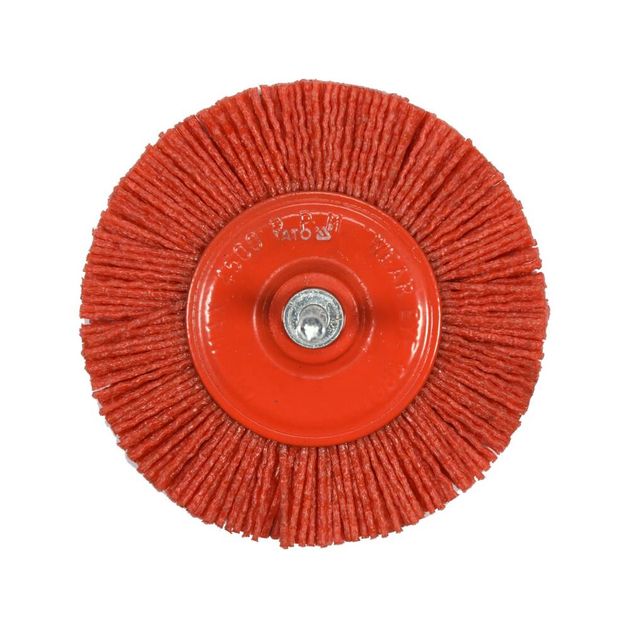 Щетка зачистная нейлоновая дисковая YATO 100 мм, хвостовик 6 мм, фото , изображение 2 | SNABZHENIE.com.ua Щетка зачистная нейлоновая дисковая YATO 100 мм, хвостовик 6 мм, фото , изображение 2 | SNABZHENIE.com.ua