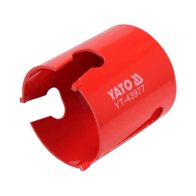 Сверло коронка по силікату, кераміці, плитах OSB YATO 60 x 60 мм, 5/8 - 18UNF (YT-43977), фото , зображення 2 | SNABZHENIE.com.ua Сверло коронка по силікату, кераміці, плитах OSB YATO 60 x 60 мм, 5/8 - 18UNF (YT-43977), фото , зображення 2 | SNABZHENIE.com.ua