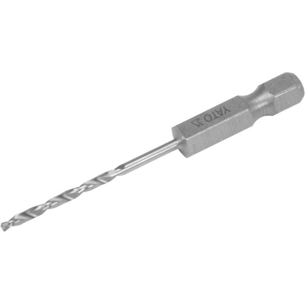Сверло по металлу YATO 2 мм, HEX-1/4, длина 57/26 мм (YT-44861), фото , изображение 2 | SNABZHENIE.com.ua