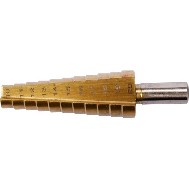 Сверло коническое титановое YATO HSS 10-20 мм, L = 75/52 мм (YT-44745), фото , изображение 2 | SNABZHENIE.com.ua