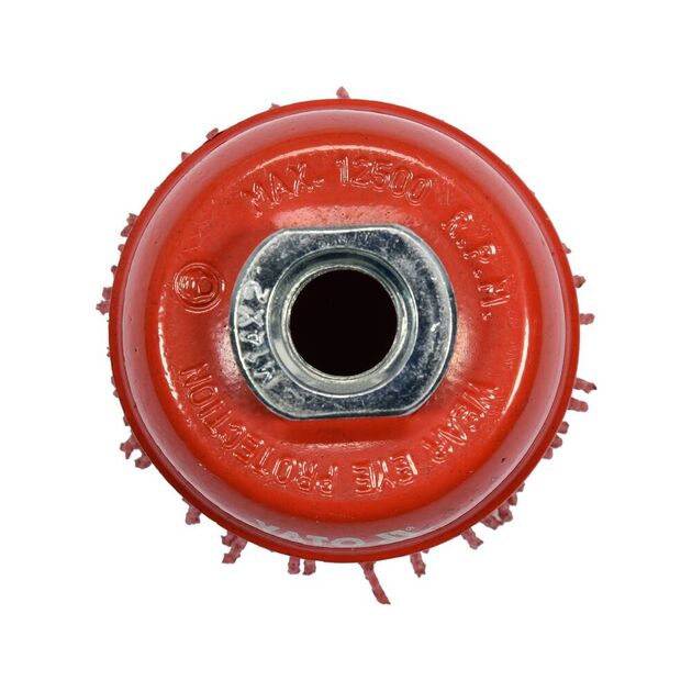 Щетка зачистная нейлоновая чашка YATO 65 мм, гайка М14 (YT-47785), фото , изображение 2 | SNABZHENIE.com.ua Щетка зачистная нейлоновая чашка YATO 65 мм, гайка М14 (YT-47785), фото , изображение 2 | SNABZHENIE.com.ua