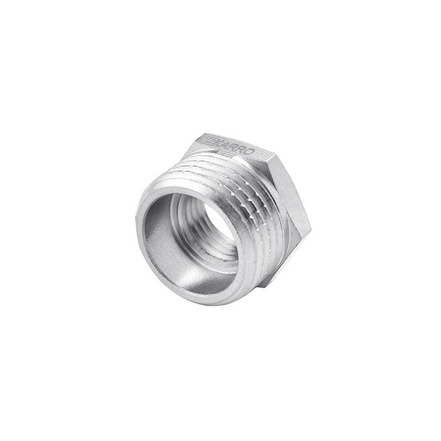 Футорка Karro 3/4"х1/2" НВ никелированная KR-3115, фото  | SNABZHENIE.com.ua