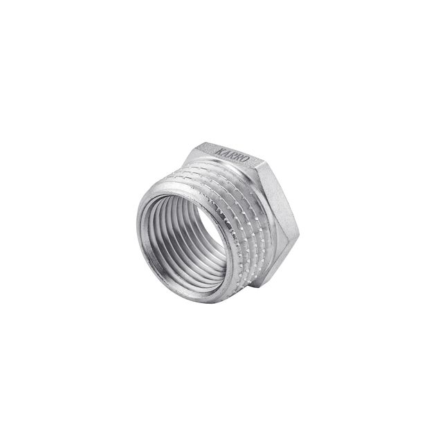 Футорка Karro 1х1/2 НВ никелированная KR-3115, фото  | SNABZHENIE.com.ua